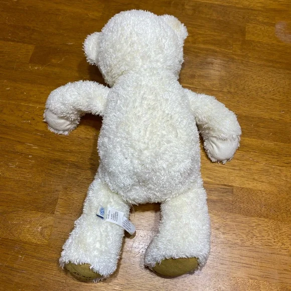 Pottery Barn Kids Fuzzy White My First Bear Plush Teddy 14” Toy PBK